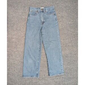 Madewell Wide Leg Crop Jeans Womens 26x26 Perfect Vintage Denim Blue